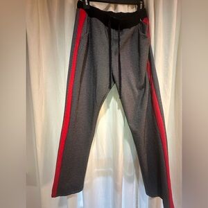 Zara Women’s Striped Pants with Red Accents